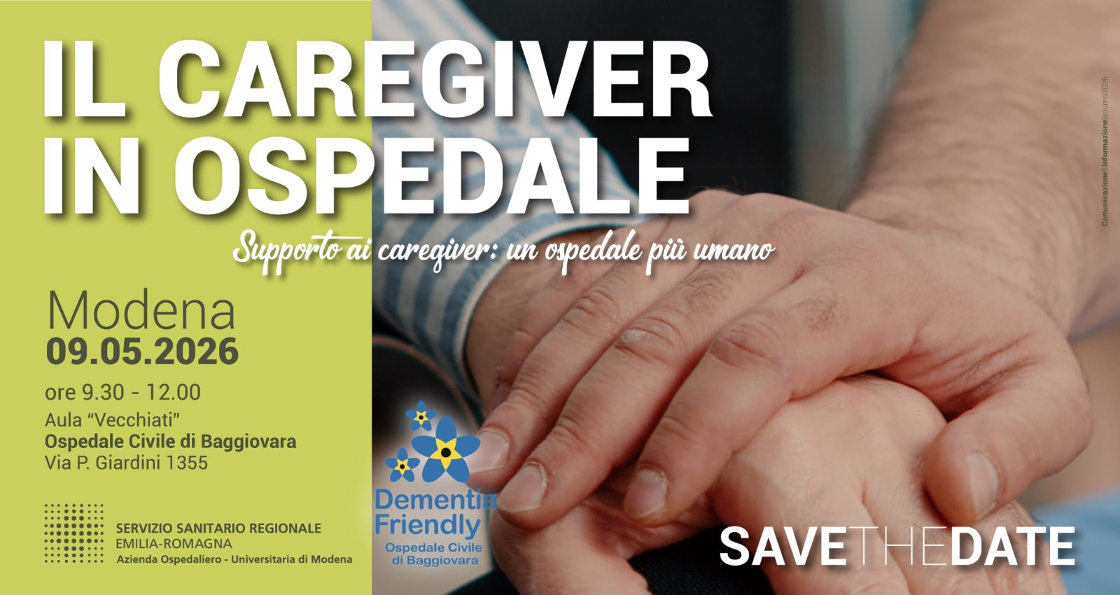 Il caregiver in ospedale. Supporto al caregiver: un ospedale più umano
