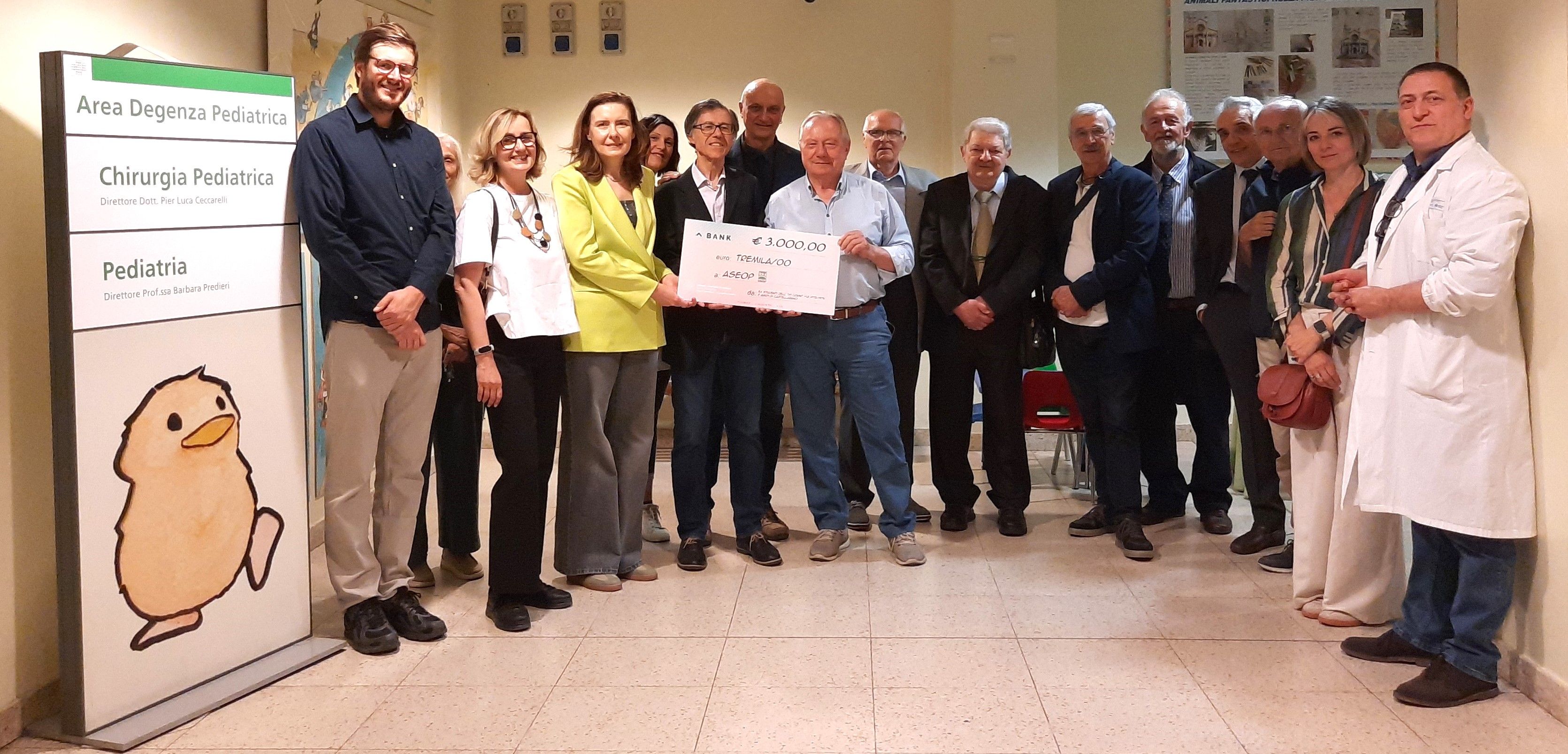 La consegna della donazione