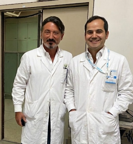 Il Professor Antonio La Marca, a sinistra, e il Professor Giovanni Grandi