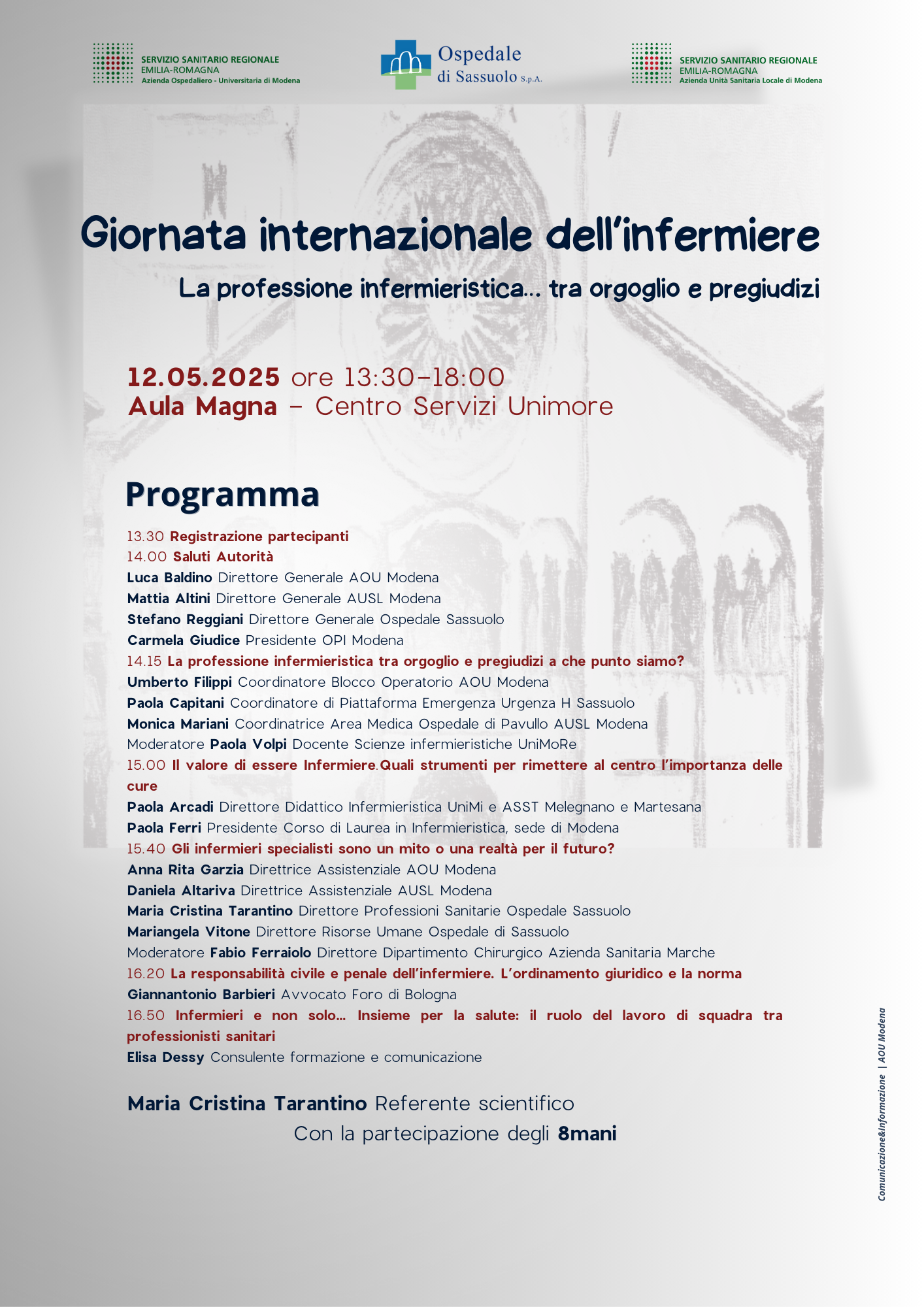 Giornata internazionale dell’infermiere: un convegno organizzato dalle tre Aziende sanitarie Modenesi