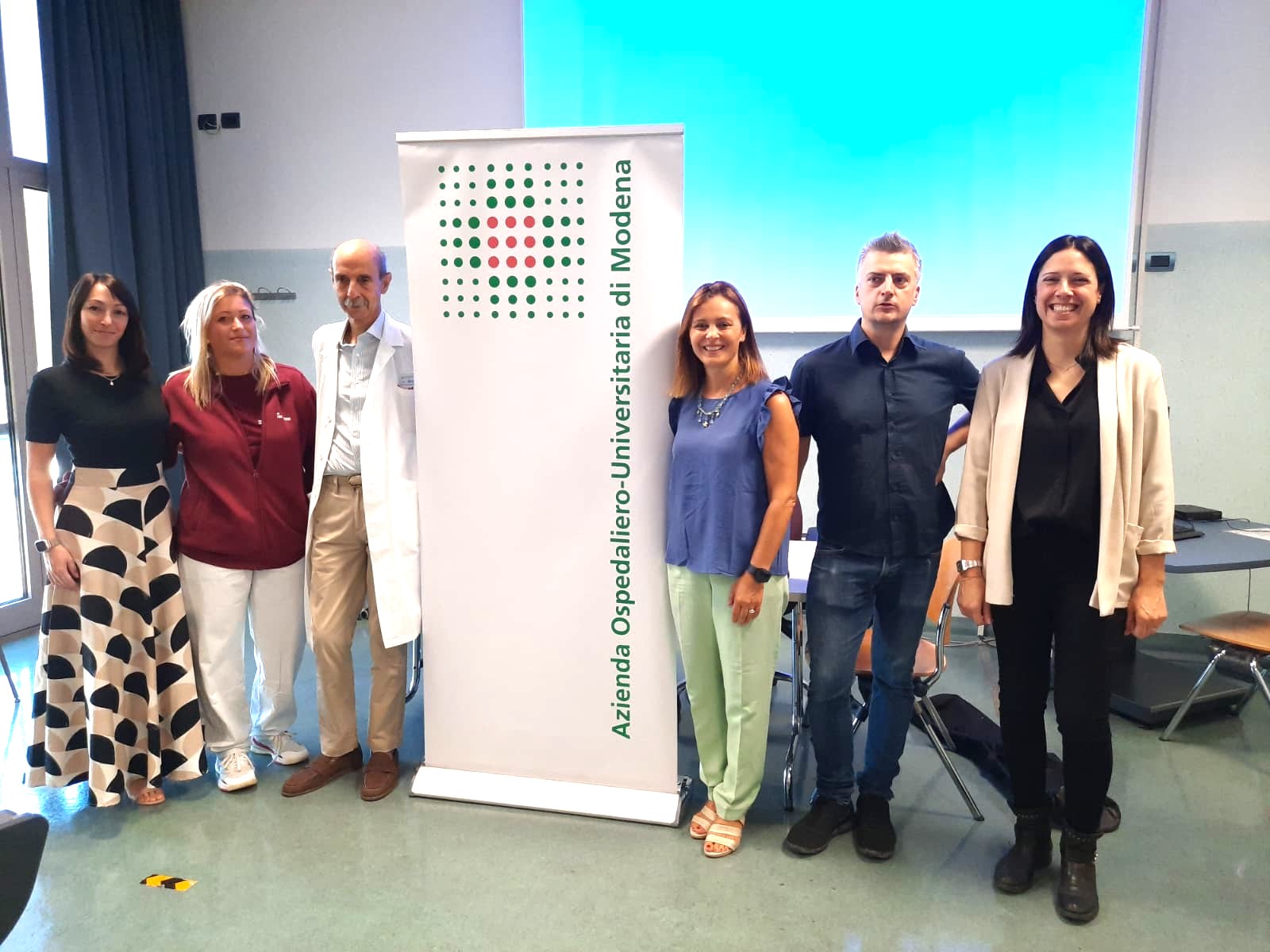 Da sinistra: Virginia Tordoni, Marianna Meschiari, Alberto Berardi (Azienda Ospedaliero Universitaria di Modena); Silvia Cattani, Stefano Zona, Daniela Biagioli (Azienda USL di Modena)