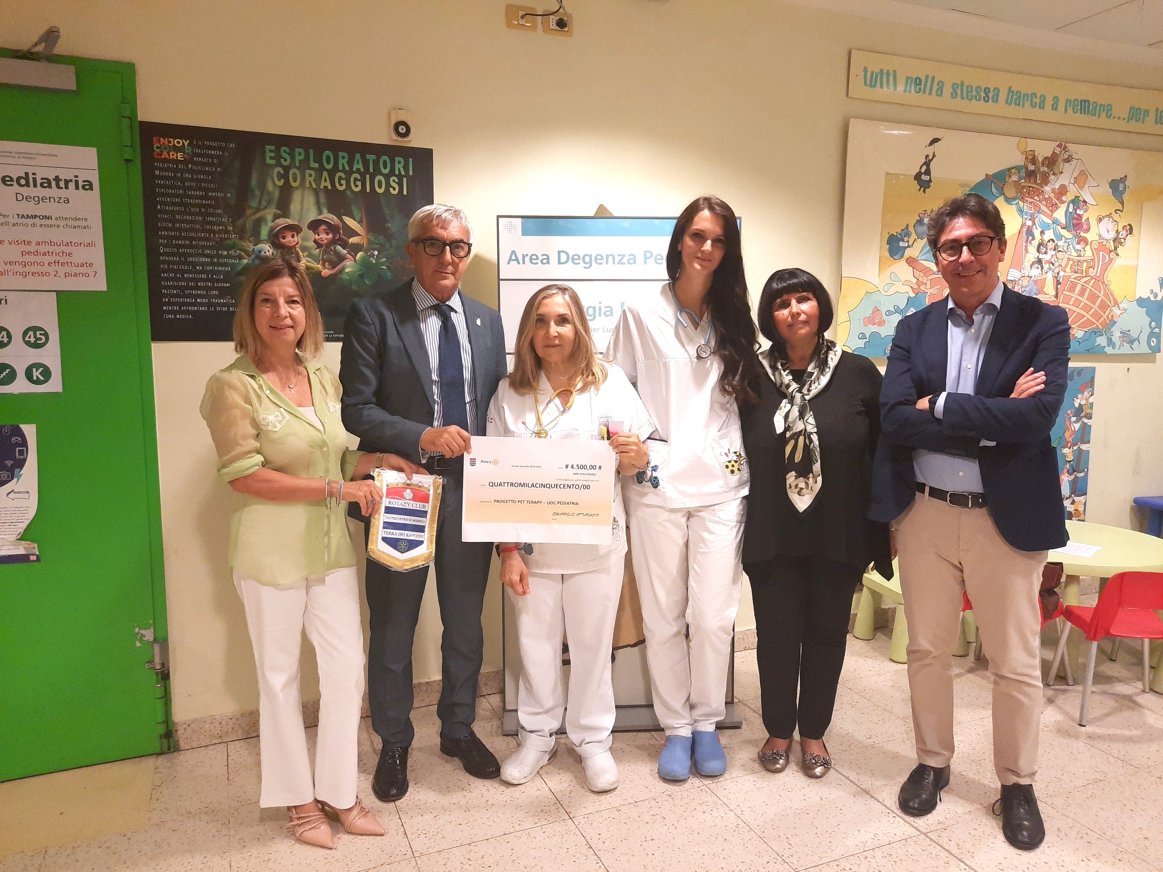 La consegna della donazione