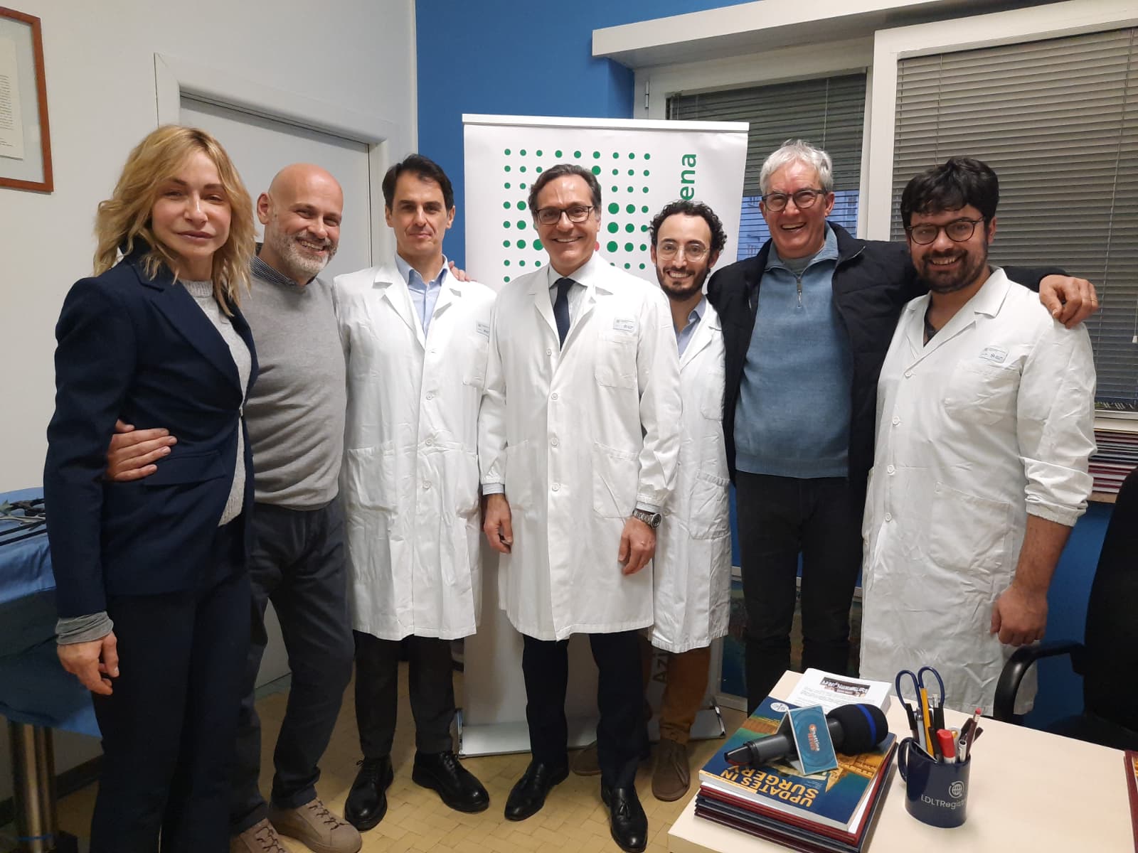 I protagonisti del collegamento con "Unomattina news"