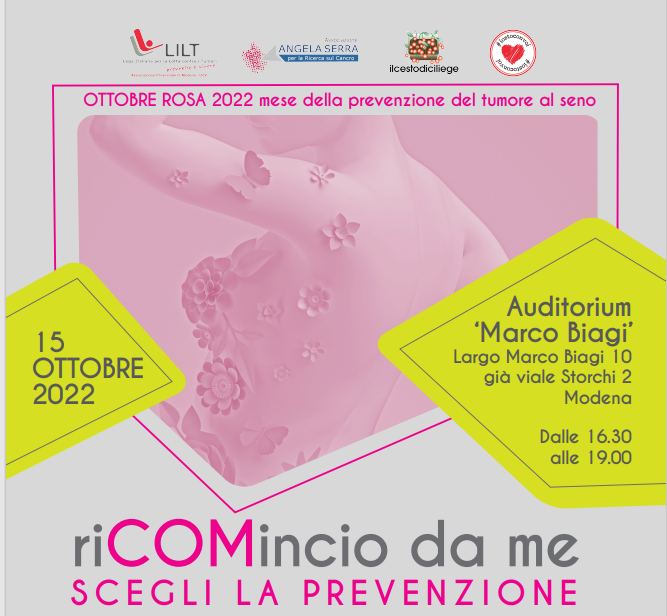 RiCOMincio da me! Il Centro Oncologico Modenese partecipa a Ottobre Rosa