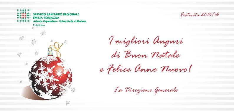 Auguri della Direzione generale