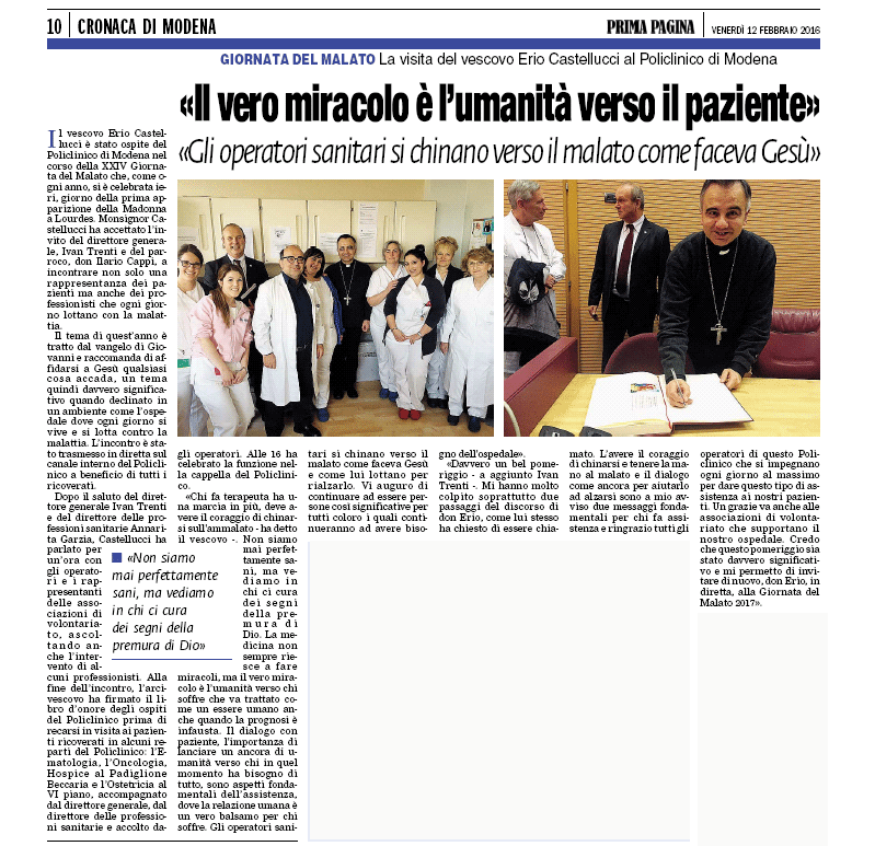 12.02.2016 - Prima Pagina