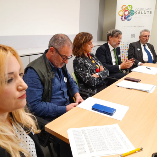 Le Direzioni delle tre Aziende Sanitarie modenesi alla conferenza stampa