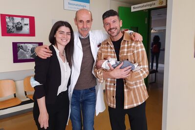 Il Professor Albero Berardi con Achille e i suoi genitori