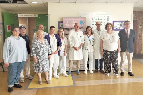 Un momento della donazione