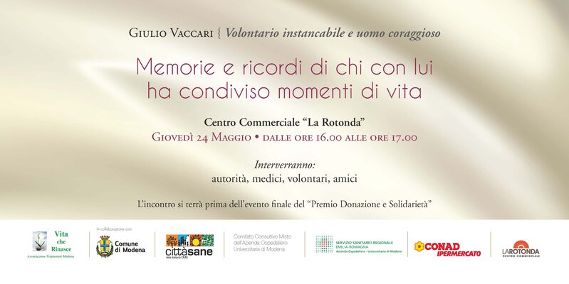 Iniziativa in memoria di Giulio Vaccari - 24 maggio