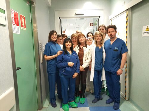 Giuseppina Pintori con l'equipe