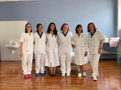Da sinistra: Federica Mordini, Elena Merighi, Maria Longhi, Riccardo Baracchi, Annalisa Fini, Giovanna Fabbri e Paola Cavallini