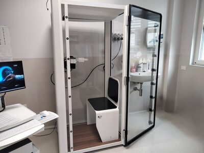 La cabina per la spirometria