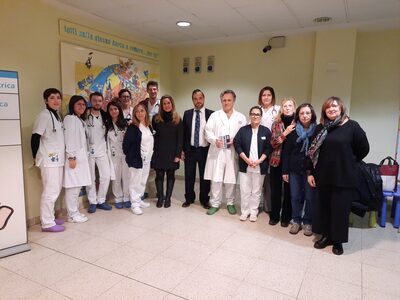 La delegazione dei donatori ricevuta in Pediatria