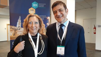 La Professoressa Roberta Gelmini assieme al presidente della SICO, Marcello Deraco
