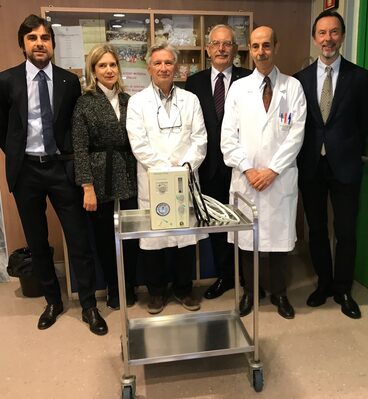 La delegazione dei Rotary con il prof. Berardi e il prof. Ferrari