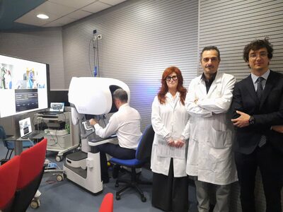 Da destra Puliatti, Di Tella e Ferretti con il Professor Wisz nel corso di un intervento