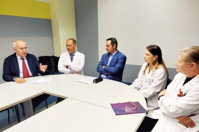 Uno scatto durante la presentazione dello studio