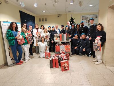 La consegna della donazione