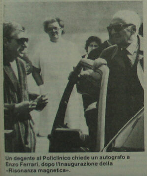 Enzo Ferrari al Policlinico (Il Resto del Carlino, 14.03.1987)