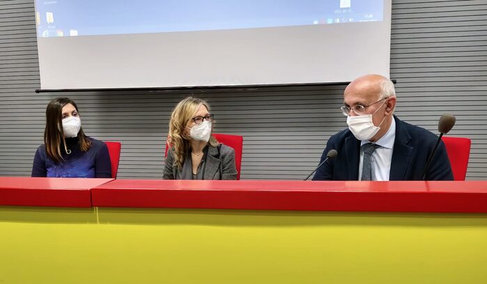 Un momento tratto dalla conferenza stampa