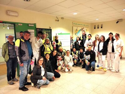 La consegna delle uova pasquali in ospedale
