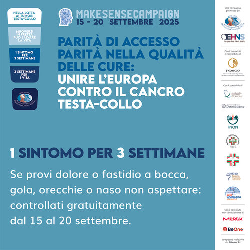 Torna la Make Sense Campaign, due mattine dedicate alla prevenzione del tumore testa-collo 