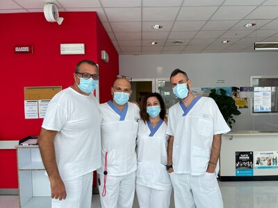 Una rappresentanza del personale infermieristico dell'Endoscopia di Baggiovara