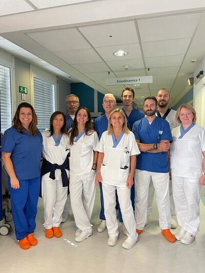 Il team dell'Emodinamica dell'Ospedale Civile 