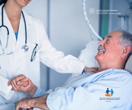 Concept sicurezza delle cure e della persona assistita