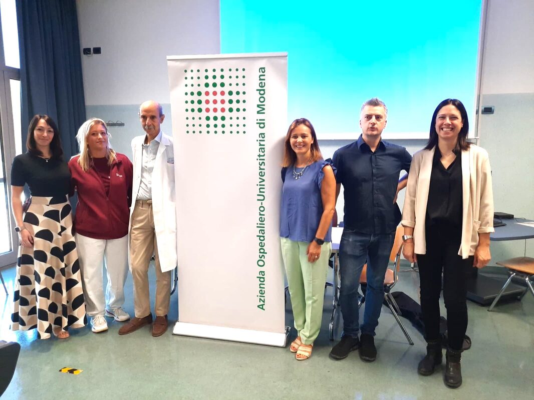 Da sinistra: Virginia Tordoni, Marianna Meschiari, Alberto Berardi (Azienda Ospedaliero Universitaria di Modena); Silvia Cattani, Stefano Zona, Daniela Biagioli (Azienda USL di Modena)