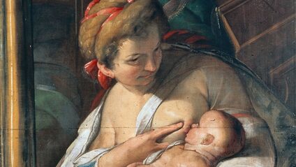 08 - Una donna che allatta un neonato