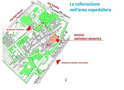 La collocazione nell'area ospedaliera