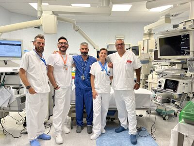 Da sinistra Giancarmine Fernicola, Leonardo D'Ambrosio, Giuseppe Grande, Teresa Frattaruolo e Valerio Ottaviani