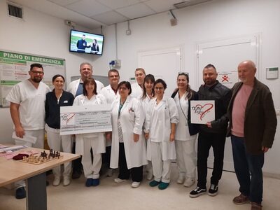 Uno dei monitor donati da Team Enjoy in Radioterapia