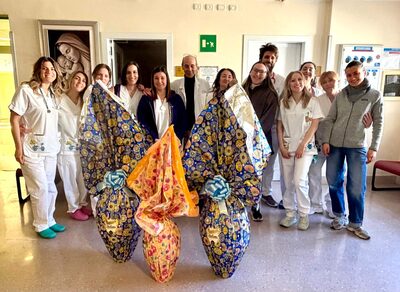 La delegazione del Mercato Albinelli in Neonatologia