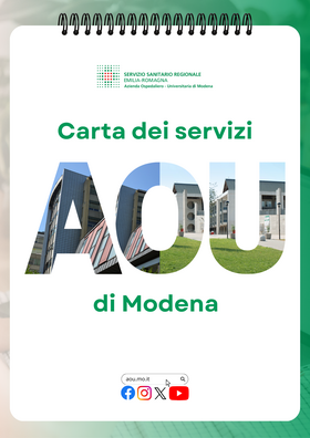 La copertina della Carta dei Servizi aziendale