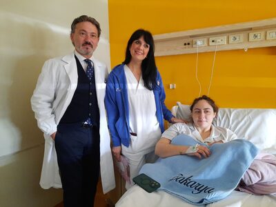 Zakarya e la mamma assieme al Professor La Marca e Laura Giusti