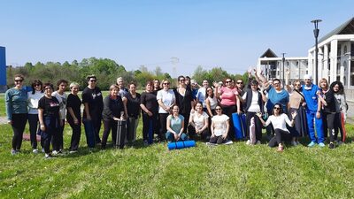 Le partecipanti alla prima uscita di "Benessere per chi cura"