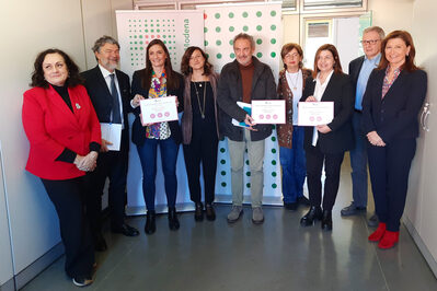 La foto di gruppo al termine della conferenza stampa